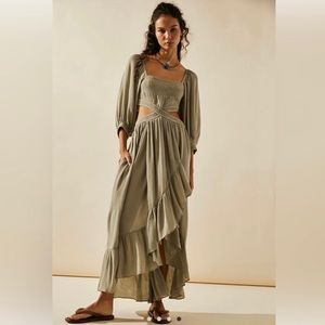 Free people “Cross my heart” maxi dress
